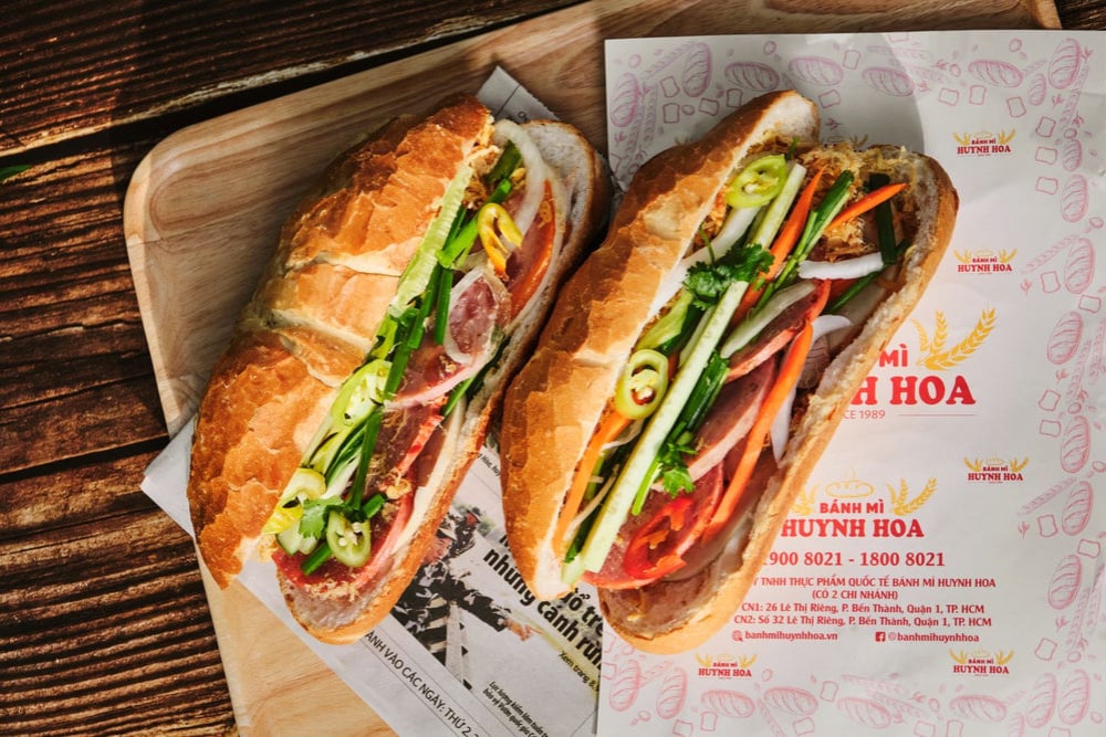 The banh mi is always generously spread with rich, fresh butter and flavorful pâté